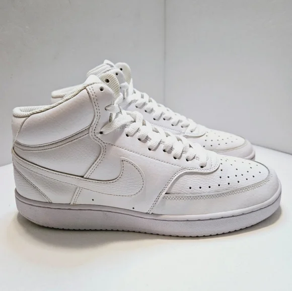 Nike Court Vision Mid Triple White Men's Shoes/Sneakers DC5466-100 Size 10 - Picture 1 of 11